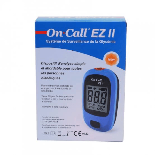 On Call EZ II Gluco Meter With 10 Strips Free