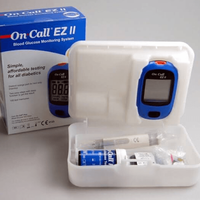 On Call EZ II Gluco Meter With 10 Strips Free
